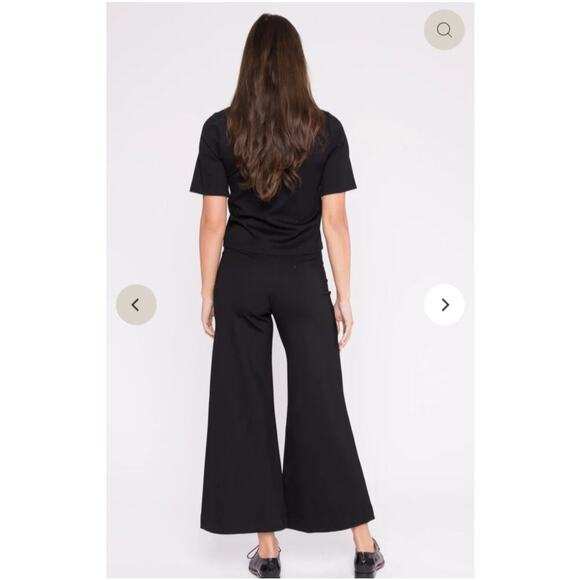 Ripley Rader Women's Black Ponte Knit Wide Leg Cropped Pants 1+ (14-16) 26.5" - Picture 3 of 16